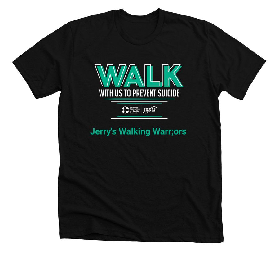 Jerry's Walking Warr;ors, a Solid Black Blend Premium Unisex Tee
