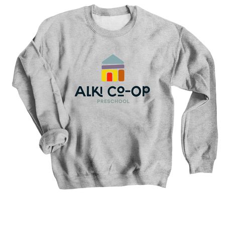 Alki Co-op Adult Crewneck Full Color&nbsp;, a Sport Grey Crewneck Sweatshirt