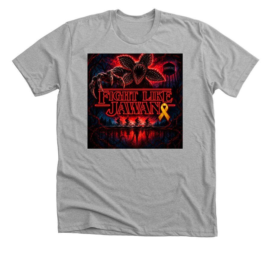 Fight like Jawan, a Athletic Heather Premium Unisex Tee
