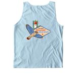 FBC Vegas Logo Shirts, a Chambray Comfort Colors Tank Top (back-view)