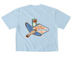 FBC Vegas Logo Shirts, a Chambray Comfort Colors Boxy Tee (back-view)