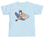 FBC Vegas Logo Shirts, a Chambray Comfort Colors Unisex Tee (back-view)