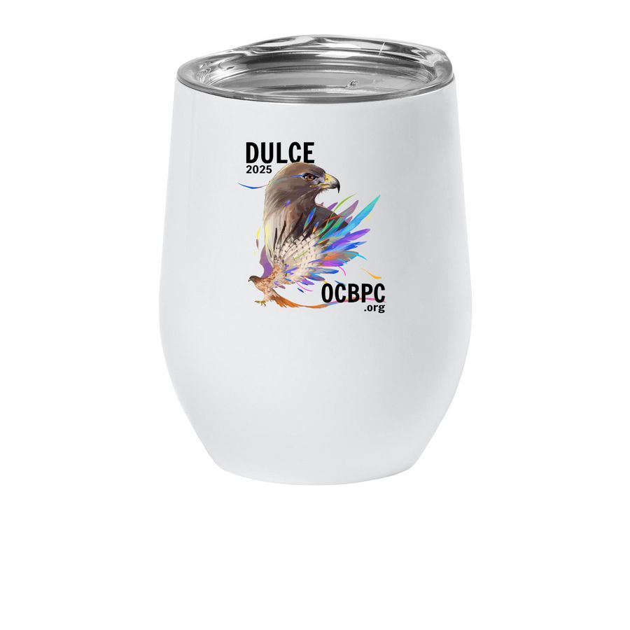 RETIRED Dulce 2025 Winner Tumbler, a White Insulated Wine Cup