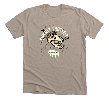 Mohawk Bear, a Heather Stone Premium Unisex Tee