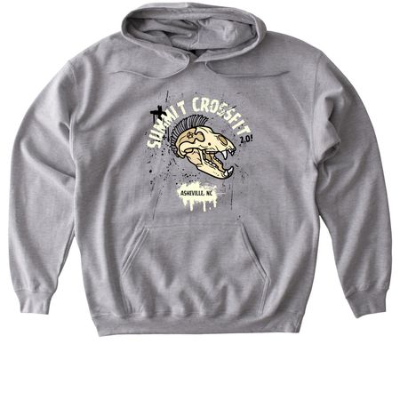 Mohawk Bear, a Sport Grey Gildan Softstyle Pullover Hoodie