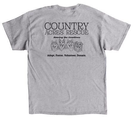 Life happens. Dogs help.&nbsp;, a Sport Grey Classic Unisex Tee (back-view)