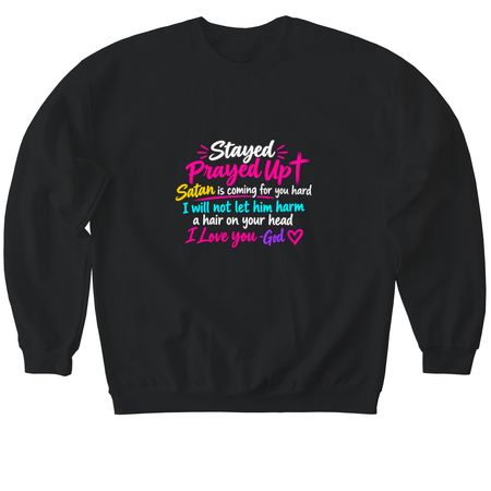 Stay Prayed Up Designs&nbsp;, a Black Softstyle Crewneck Sweatshirt