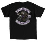 Alpha PhI Delta MC, a Black Classic Unisex Tee (back-view)