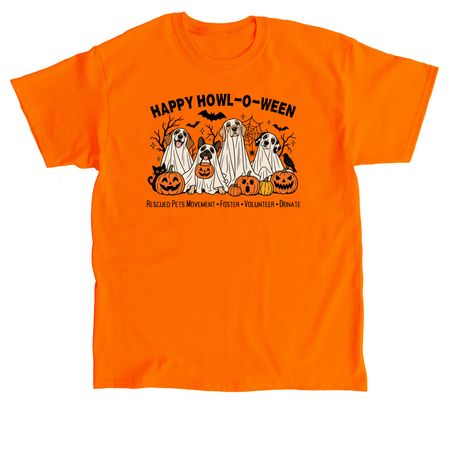 Happy Howl-O-Ween, a Orange Classic Unisex Tee