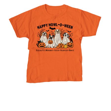 Happy Howl-O-Ween, a Orange Youth Unisex Tee