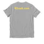0sounz, a Granite Grey Heather Allmade Organic Cotton Unisex Tee (back-view)