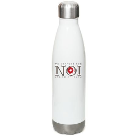 We Support the NOI Water Bottle, a White Stainless Steel Water Bottle