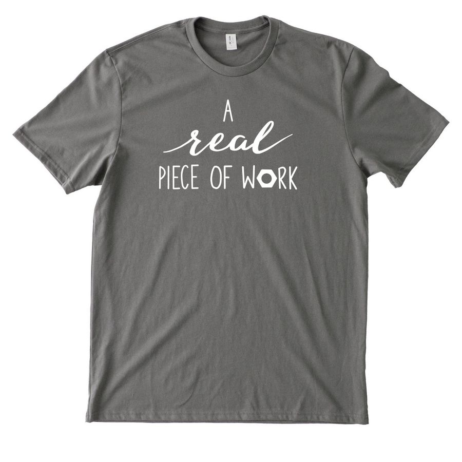 A Real Piece of Work, a Ash Grey Allmade Heavyweight Recycled Cotton Tee