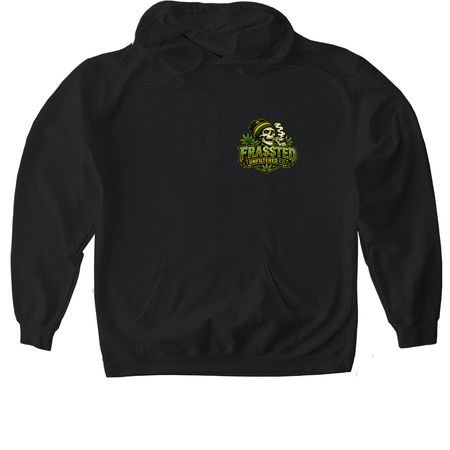 Yuh Can Stay in yuh Lane, a Black Gildan Softstyle Pullover Hoodie
