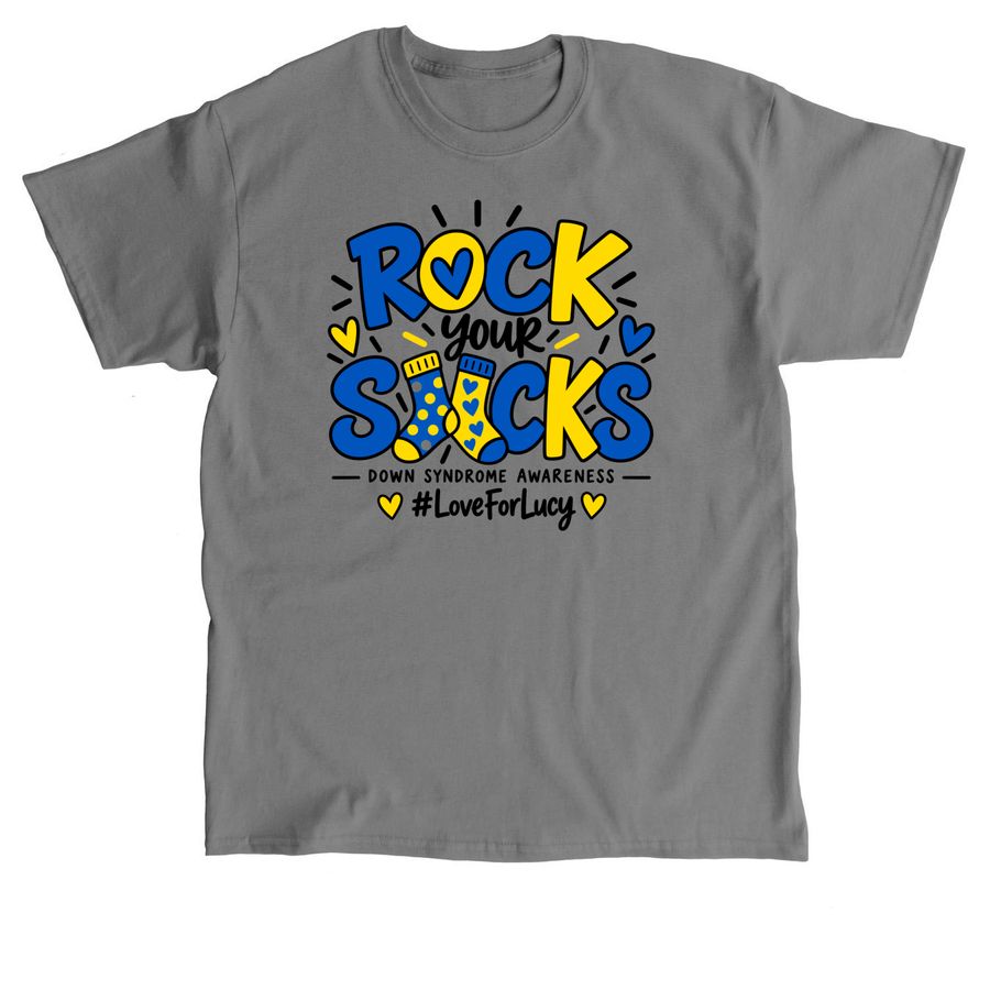 Rock Your Socks for Lucy!&nbsp;, a Charcoal Classic Unisex Tee