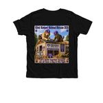 Kind Keeper Building, a Solid Black Blend Premium Youth Tee (back-view)