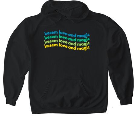 Kesem Love and Magic 2025 Merch, a Black Gildan Softstyle Pullover Hoodie