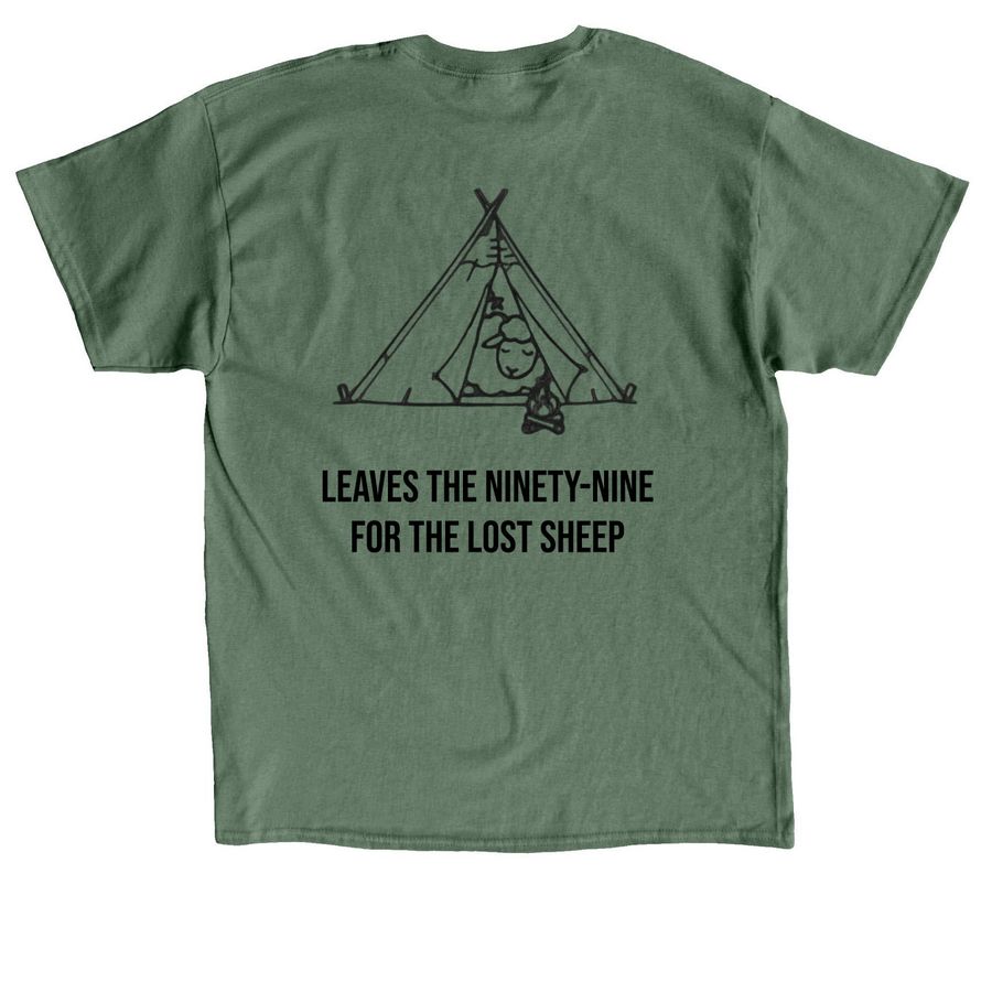 For the One - Green, a Military Green Classic Unisex Tee (back-view)