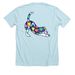 Save All the Dogs, a Heather Ice Blue Premium Unisex Tee (back-view)