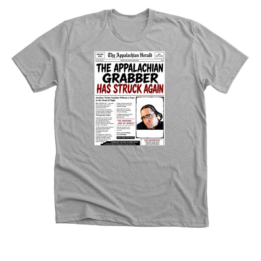 Appalachian Grabber Newspaper&nbsp;, a Athletic Heather Premium Unisex Tee