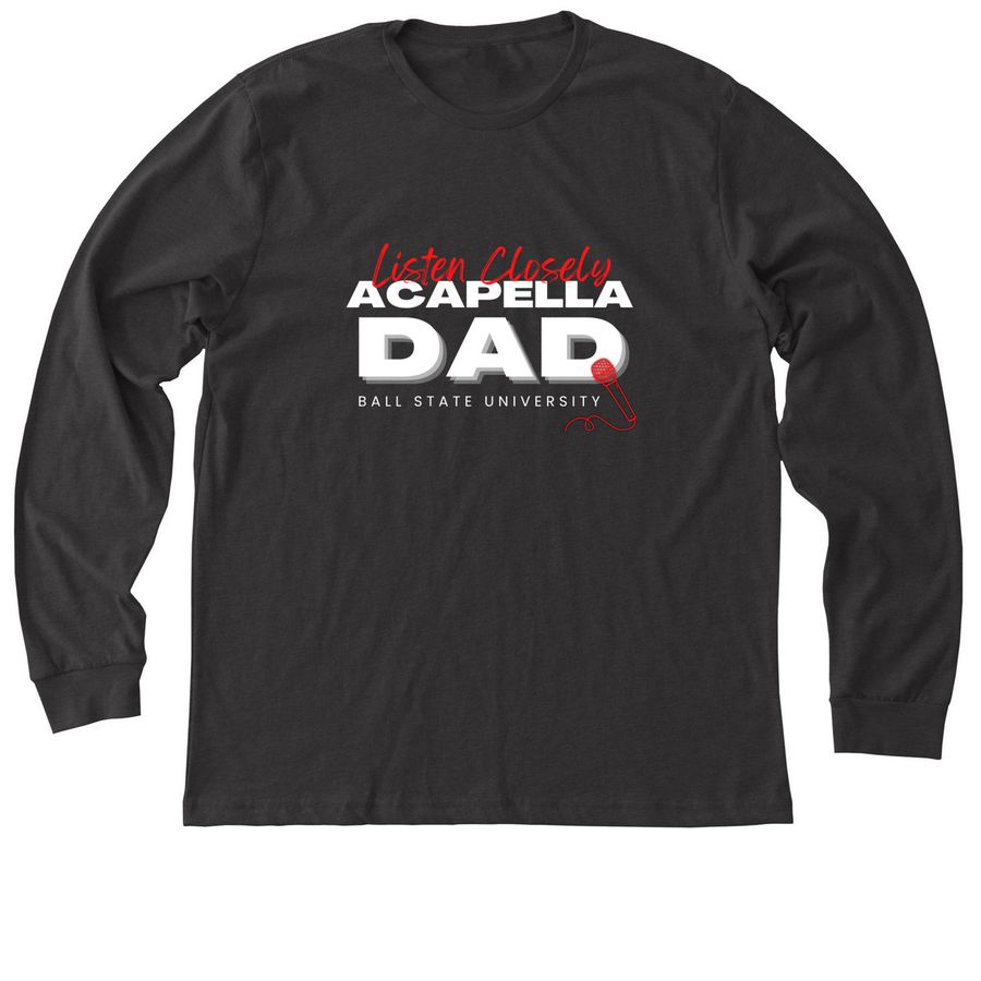 Listen Closely Dad Tee, a Dark Grey Heather Premium Long Sleeve Tee