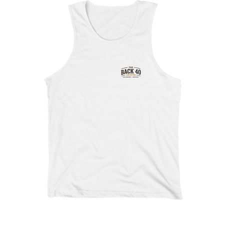 The Back 40 catalogue&nbsp;, a White Premium Cotton Tank