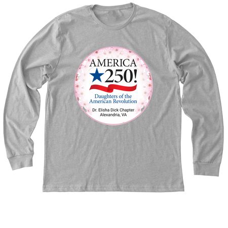America250 - Cherry Blossoms, large logo, a Athletic Heather Premium Long Sleeve Tee