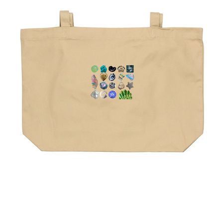 sc4ch found objects vol. 2 totes, a Oyster Large Organic Cotton Tote Bag