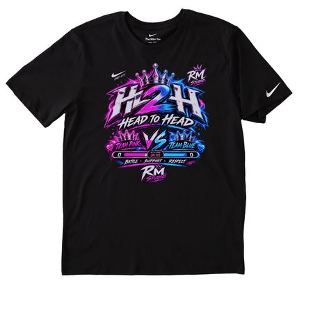 H2H: Who Runs The Room? ?, a Black Nike Dri-FIT Jersey Blend Performance Tee