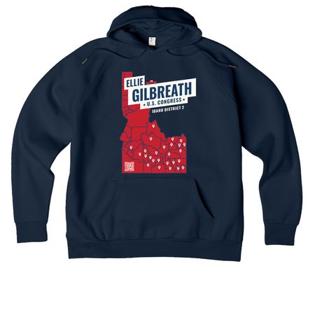 Idaho District 2 Hoodie, a Rebel Blue Allmade Organic CVC Pullover Hoodie