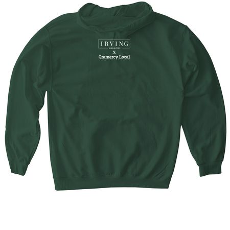 Vintage Gramercy, a Forest Green Softstyle Pullover Hoodie (back-view)