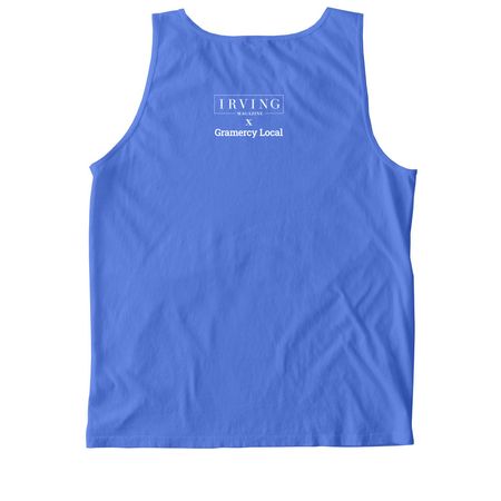 Vintage Gramercy, a Flo Blue Comfort Colors Tank Top (back-view)