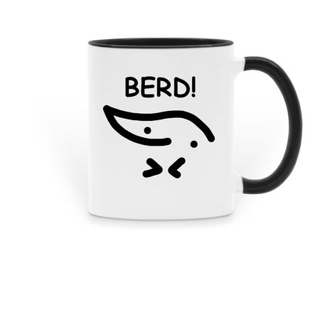 THE BUG! (BERD MUG), a Black Two-Tone Ceramic Mug