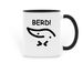 THE BUG! (BERD MUG), a Black Two-Tone Ceramic Mug