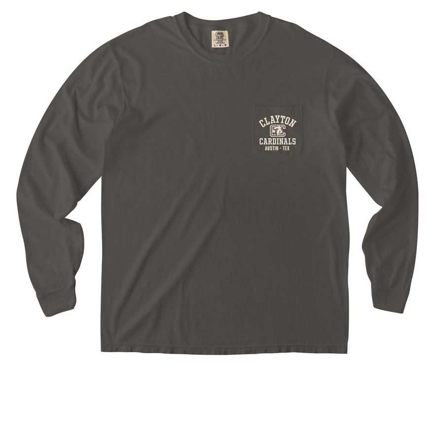 Parent Pocket Tee, a Pepper Comfort Colors Long Sleeve Pocket Tee