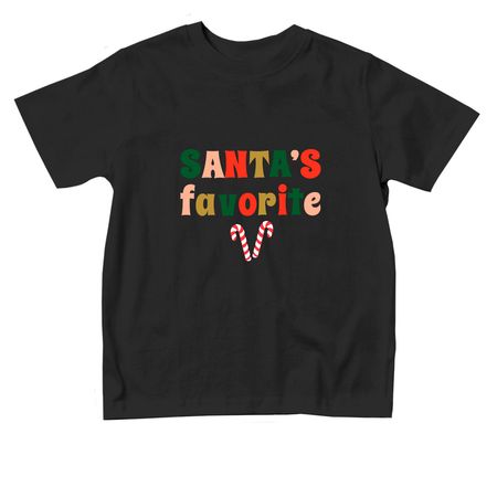 Kids Christmas tops, a Black Toddler Tee