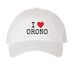 I Love Orono Hat&nbsp;, a White Printed Pigment Dye Baseball Cap