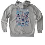 LOTMV Summit, a Heather Grey Stanley/Stella Unisex Cultivator 2.0 Zip Up Pullover Hoodie (back-view)