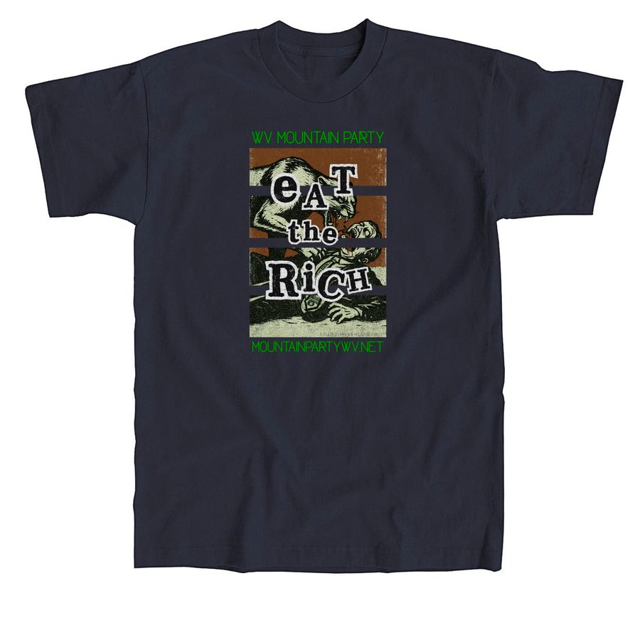 Eat the Rich, a Navy Union Made Unisex Tee