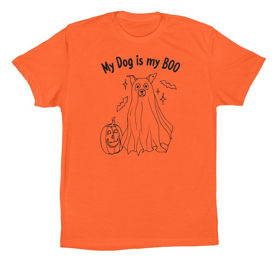 My Dog is my BOO, a Orange Premium Cotton Tee