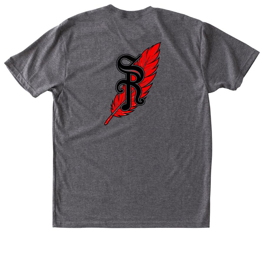 TriBlend adult/youth, a Premium Heather Triblend Unisex Tee (back-view)