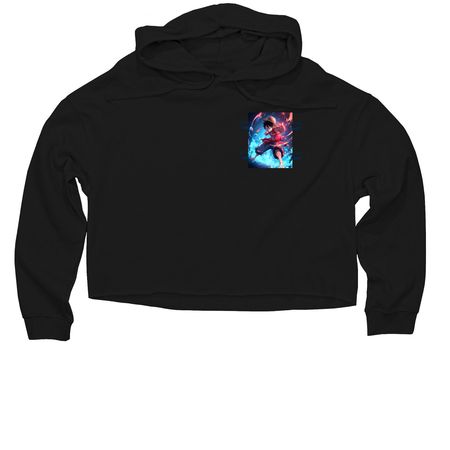 AC.S ? King of the Pirates, a Black Women?s Lightweight Cropped Hoodie
