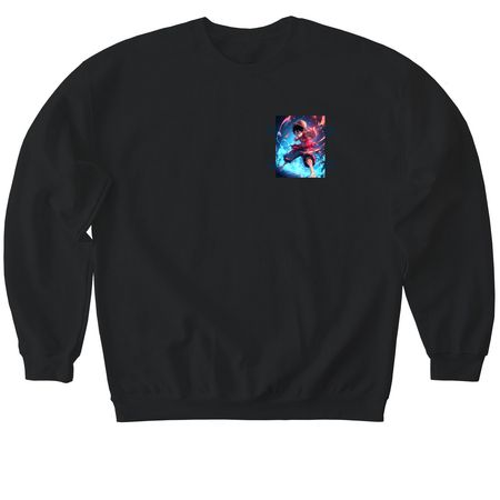 AC.S ? King of the Pirates, a Black Softstyle Crewneck Sweatshirt