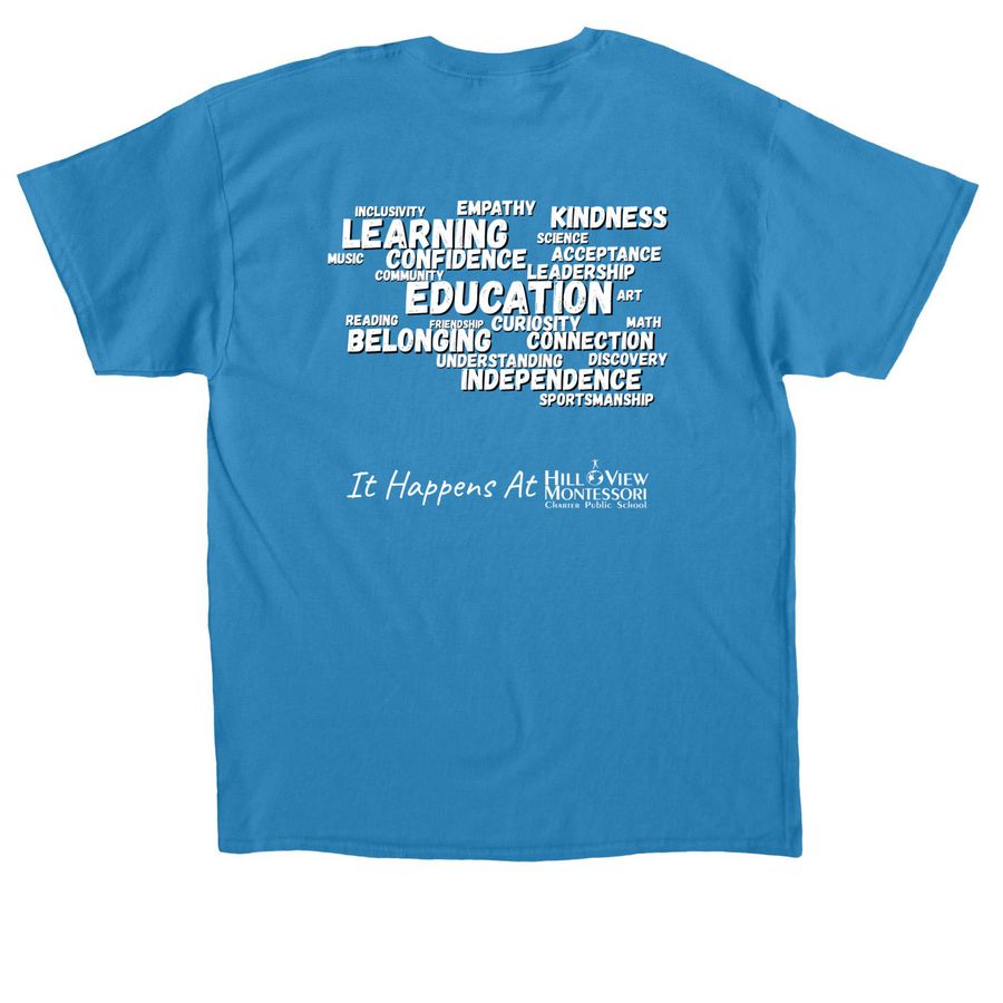 Hill View Montessori Store, a Sapphire Classic Unisex Tee (back-view)