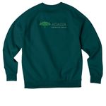 Apparel, a Deep Sea Green Allmade Organic CVC Crewneck Sweatshirt (back-view)