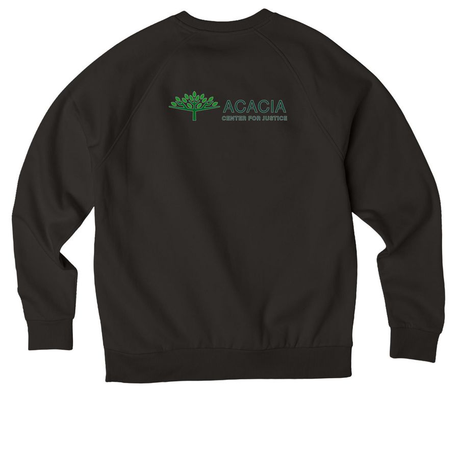Apparel, a Deep Black Allmade Organic CVC Crewneck Sweatshirt (back-view)