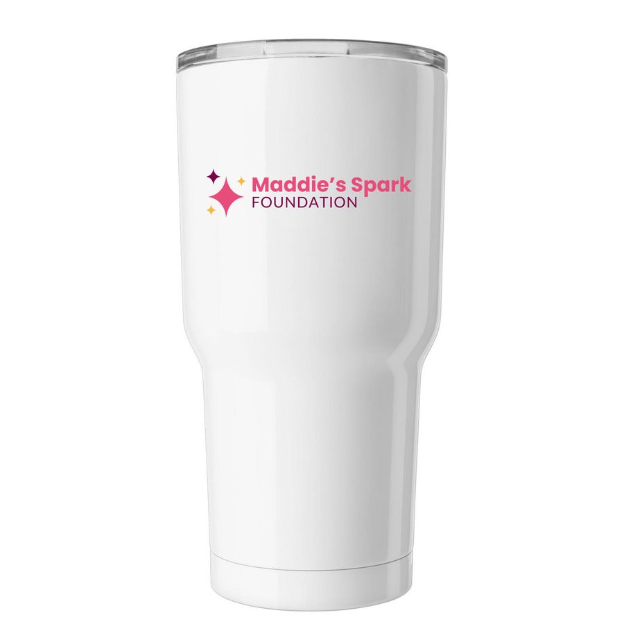 Maddie's Spark Tumbler, a White Insulated Tumbler