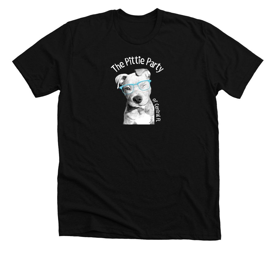 The Pittie Party Dog Glasses, a Solid Black Blend Premium Unisex Tee