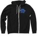 Peace, Love, Rescue Zip Up, a Black Zip Up Hoodie