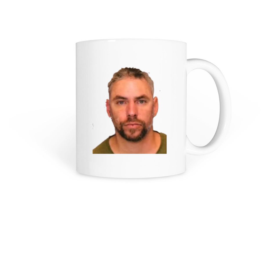 The Glarer Mugshot, a White Coffee Mug